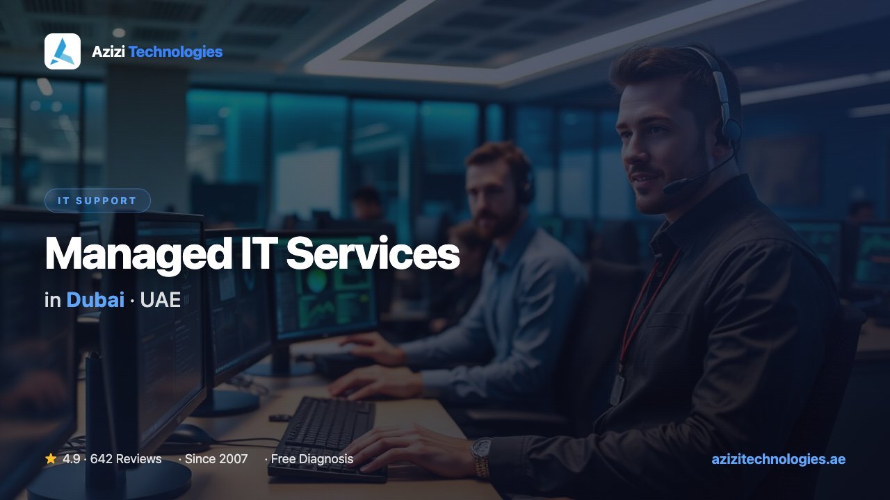 Managed IT Services in Dubai - IT Support specialist at Azizi Technologies, 4.9★ rated Managed IT Services in Dubai - IT Support specialist at Azizi Technologies, 4.9★ rated