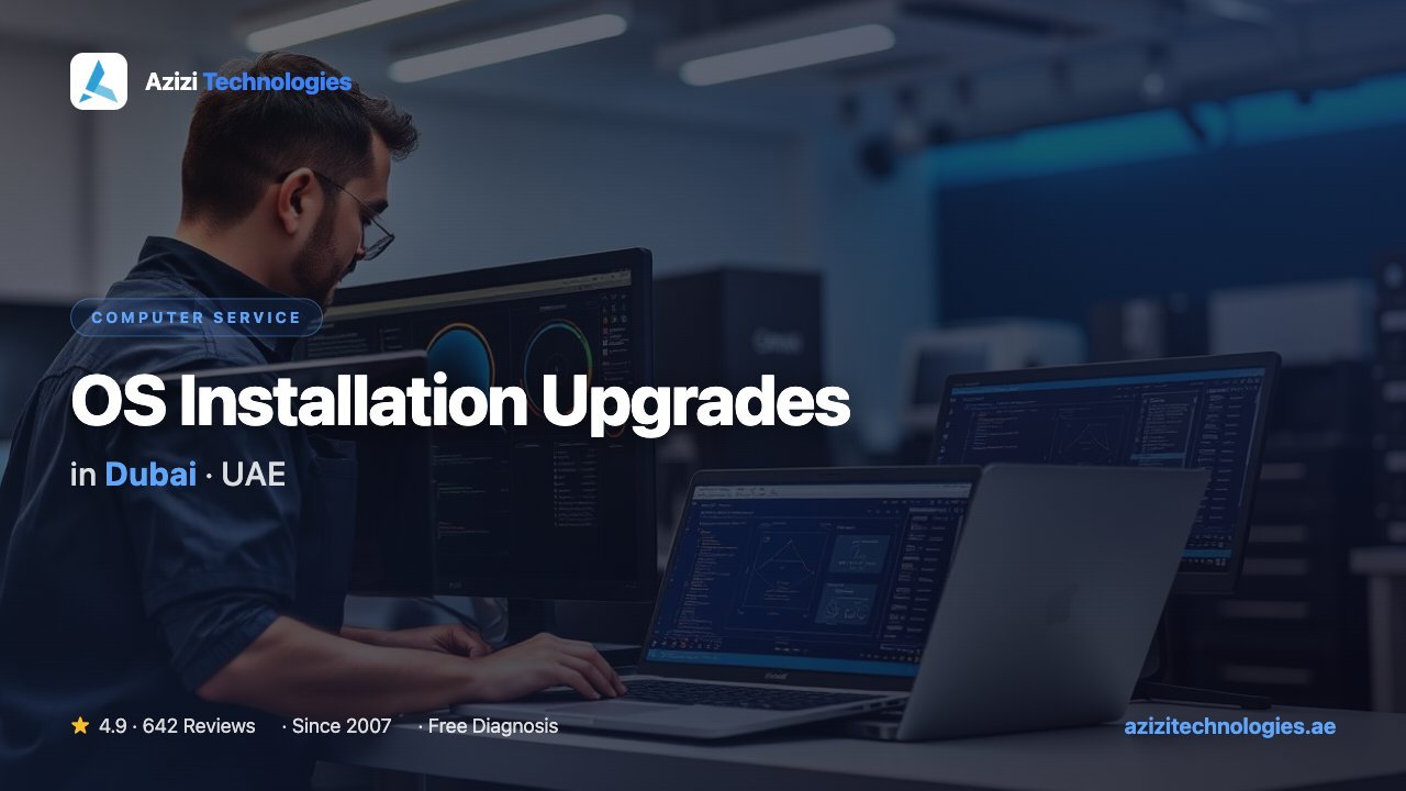 OS Installation Upgrades Dubai - Computer specialist by Azizi Technologies, 1 of 5 OS Installation Upgrades Dubai - Computer specialist by Azizi Technologies, 1 of 5