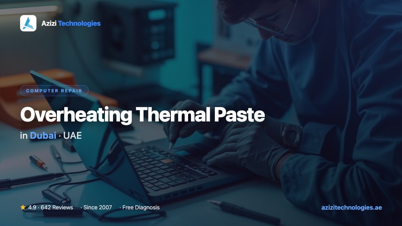 Overheating Thermal Paste Dubai - Computer Repair specialist by Azizi Technologies, 11 of 11 Overheating Thermal Paste Dubai - Computer Repair specialist by Azizi Technologies, 11 of 11
