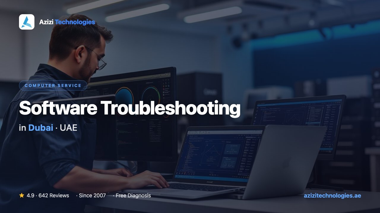 Software Troubleshooting Dubai - Computer specialist by Azizi Technologies, 2 of 5 Software Troubleshooting Dubai - Computer specialist by Azizi Technologies, 2 of 5