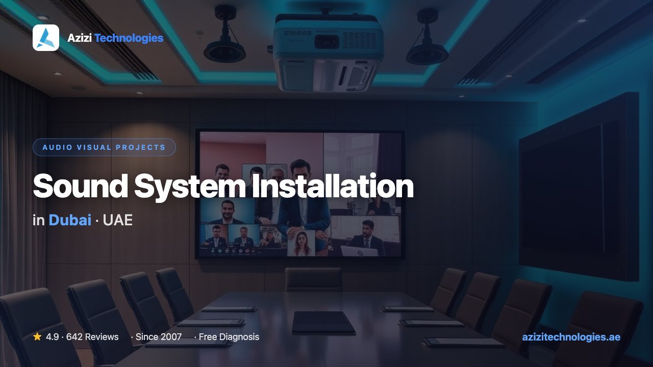 Sound System Installation Dubai - Audio Visual Projects specialist by Azizi Technologies, 3 of 3 Sound System Installation Dubai - Audio Visual Projects specialist by Azizi Technologies, 3 of 3