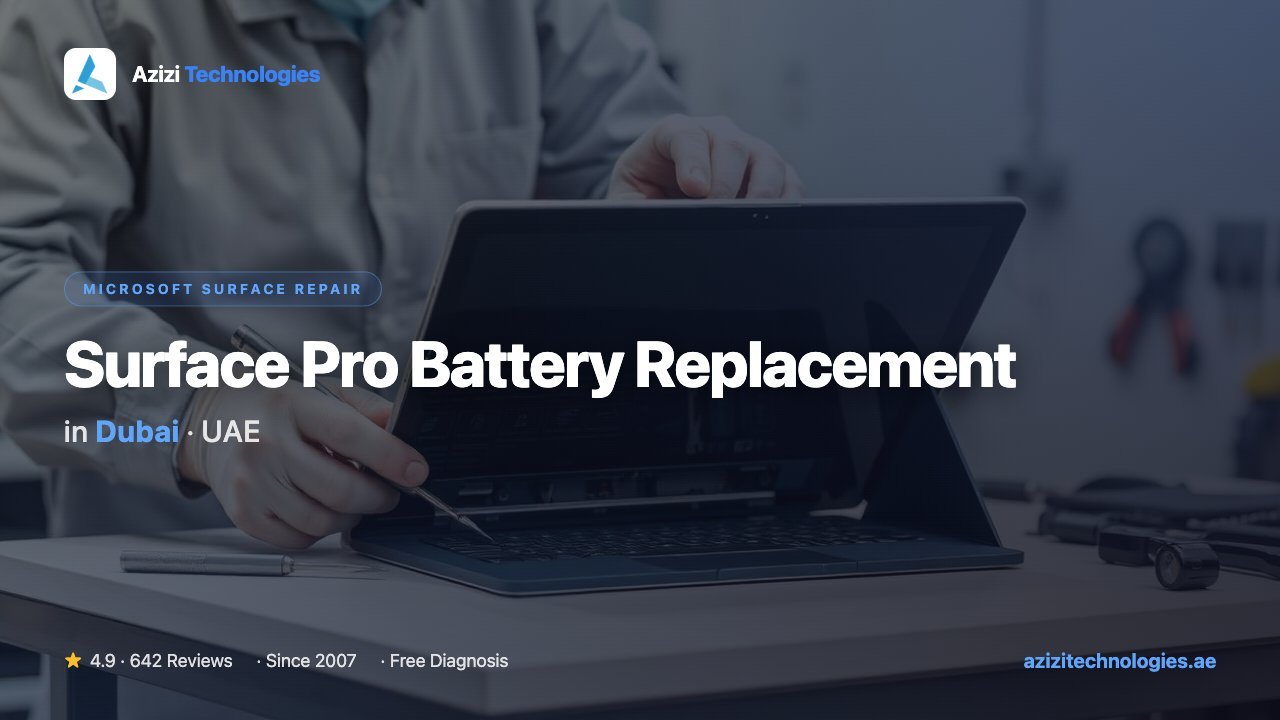 Surface Pro Battery Replacement Dubai - Microsoft Surface Repair specialist by Azizi Technologies, 2 of 10